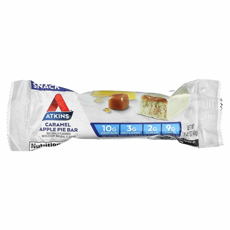 Atkins, Snack, батончик с карамельным и яблочным пирогом, 5 батончиков по 40 г (1,41 унции) (Товар снят с продажи) 