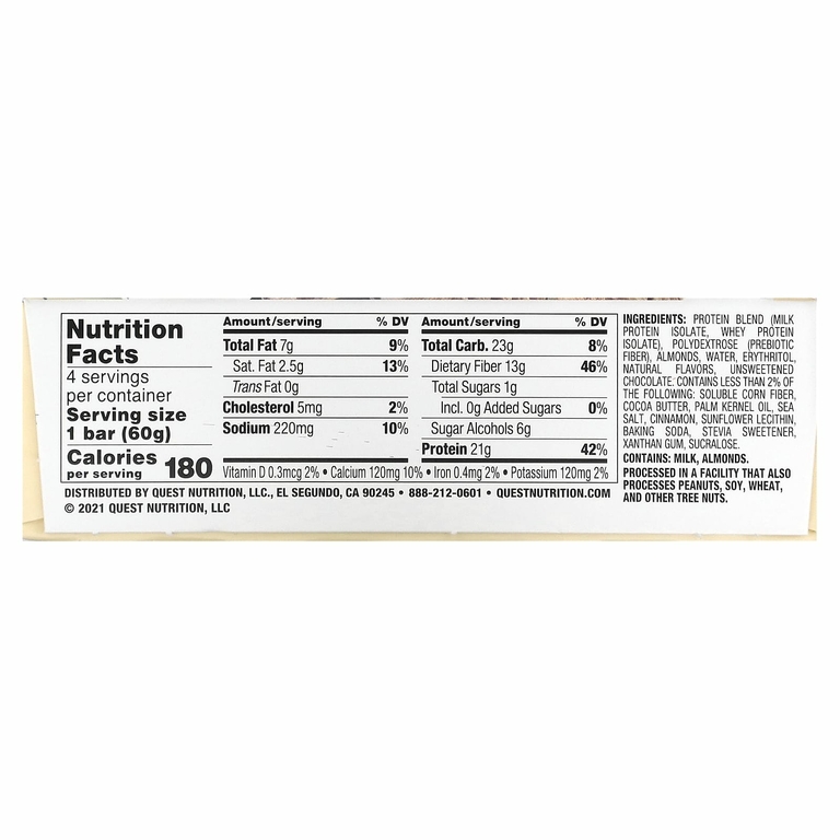 Quest Nutrition, Протеиновый батончик, S'Mores, 4 батончика, 60 г (2,12 унции) каждый