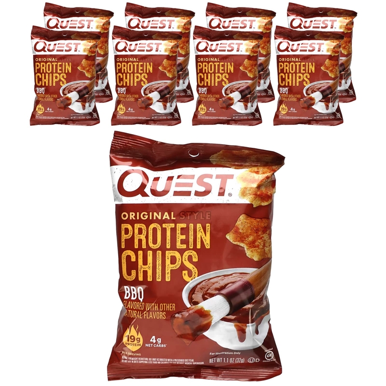 Quest Nutrition, Протеиновые чипсы в оригинальном стиле, для барбекю, 8 пакетиков по 32 г (1,1 унции)