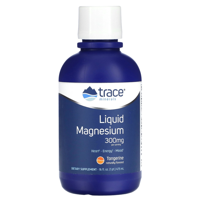 Trace Minerals ®, Жидкий магний, мандарин, 300 мг, 473 мл (16 жидк. унц.)