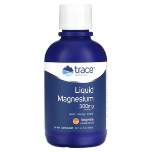 Trace Minerals ®, Жидкий магний, мандарин, 300 мг, 473 мл (16 жидк. унц.)