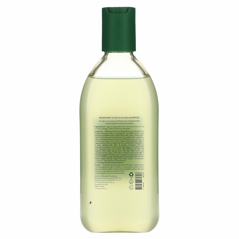 Aromatica, Шампунь для снятия чешуек и кожи головы, розмарин, 400 мл (13,5 жидк.)