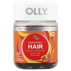 OLLY, Небесные волосы, тропические цитрусы, 60 жевательных таблеток