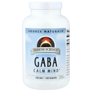 Source Naturals, гамма-аминомасляная кислота Serene Science®, 750 мг, 180 таблеток