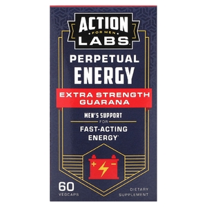 Action Labs, Для мужчин, Perpetual Energy, гуарана с повышенной силой действия, 60 растительных капсул (Товар снят с продажи) 