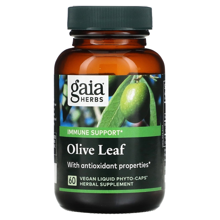 Gaia Herbs, Листья оливы, 60 веганских капсул Liquid Phyto-Caps