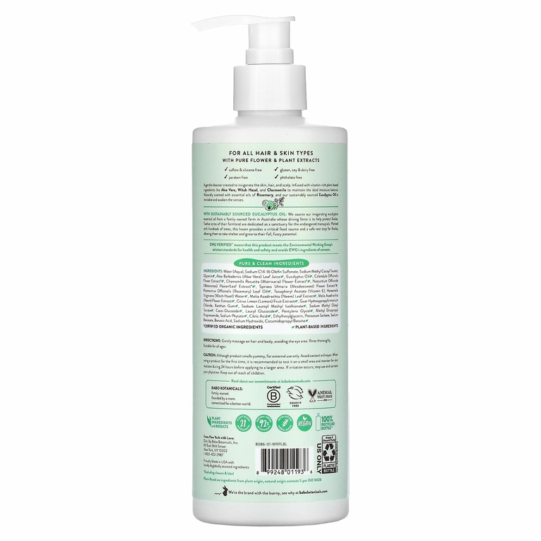 Babo Botanicals, Шампунь и гель для душа с эвкалиптом, 473 мл (16 жидк. Унций)