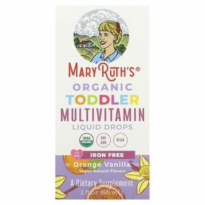 MaryRuth's, Органические мультивитаминные жидкие капли для малышей, для детей от 1 до 3 лет, с апельсином и ванилью, 60 мл (2 жидк. унц.)