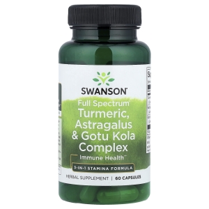 Swanson Vitamins, Full Spectrum, комплекс с куркумой, астрагалом и готу колой, 60 капсул (Товар снят с продажи) 
