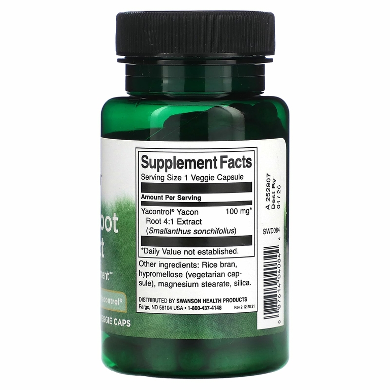 Swanson, Экстракт корня якона, 90 вегетарианских капсул (Товар снят с продажи) 