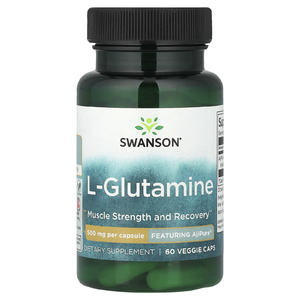 Swanson Vitamins, L-глютамин, 500 мг, 60 растительных капсул