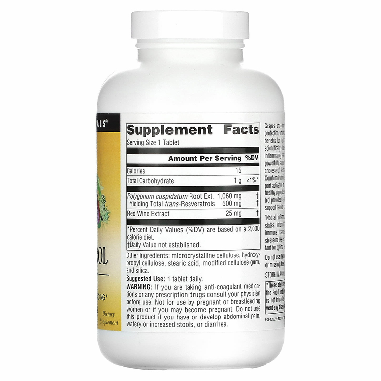 Source Naturals, Ресвератрол 500 ™, 500 мг, 120 таблеток