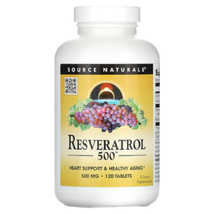 Source Naturals, Ресвератрол 500 ™, 500 мг, 120 таблеток