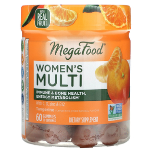 MegaFood, Мультивитамины для женщин, мандарин, 60 жевательных мармеладок