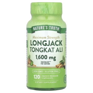 Nature's Truth, LongJack Tongkat Ali, максимальная сила действия, 120 капсул с быстрым высвобождением (800 мг в 1 капсуле)