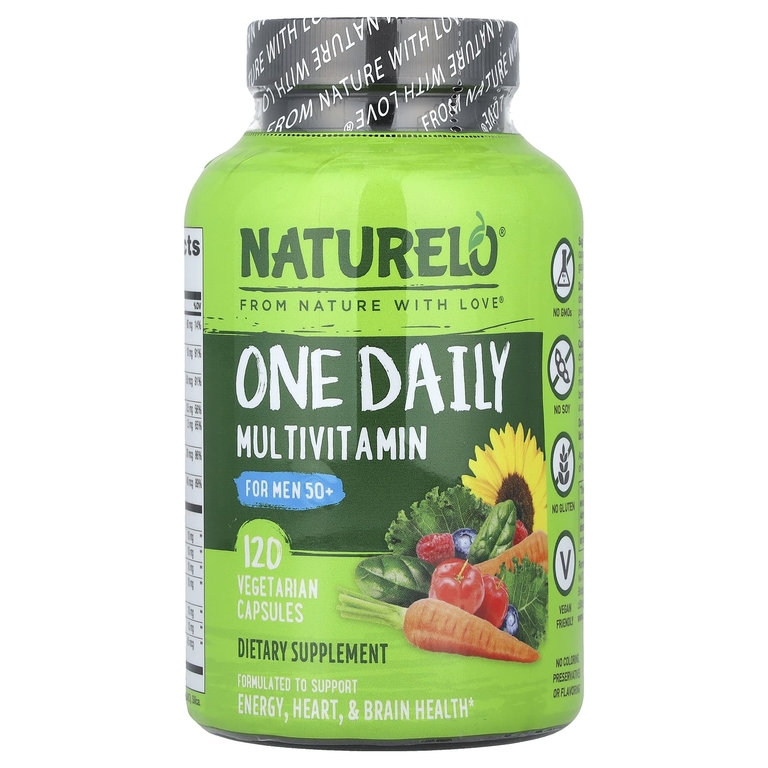 NATURELO, Мультивитамины для мужчин старше 50 лет, 120 вегетарианских капсул