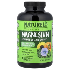 NATURELO, Комплекс глицината магния и хелата, 240 вегетарианских капсул