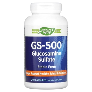 Nature's Way, GS-500 сульфат глюкозамина, 240 капсул (0,5 г в капсуле)