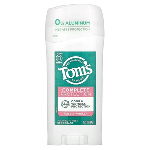 Tom's of Maine, комплексная защита, дезодорант без алюминия, роза и ваниль, 64 г (2,25 унции) (Товар снят с продажи) 