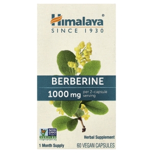 Himalaya, берберин, 60 веганских капсул (500 мг в 1 капсуле)