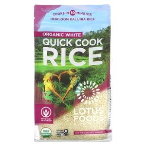 Lotus Foods, Органический белый рис, быстрое приготовление, 425 г (15 унций) (Товар снят с продажи) 