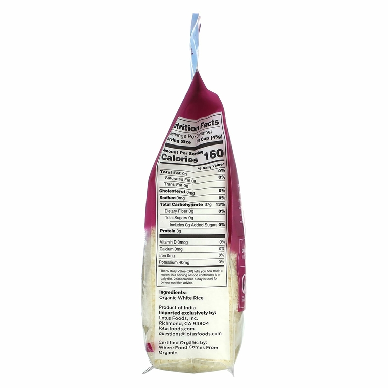Lotus Foods, Органический белый рис, быстрое приготовление, 425 г (15 унций) (Товар снят с продажи) 