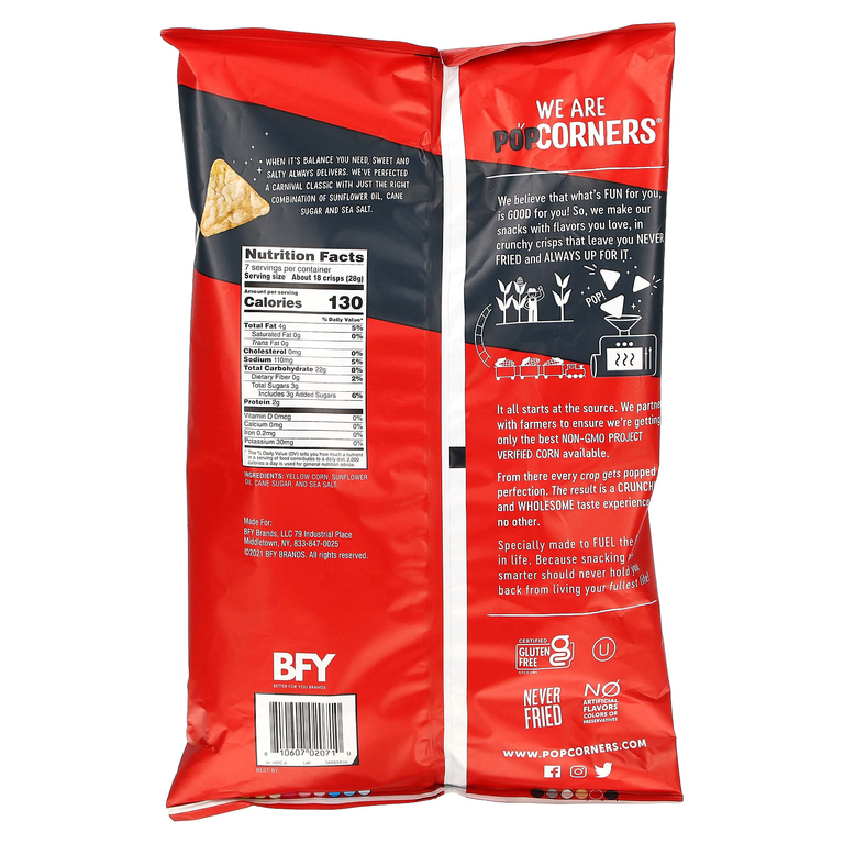 PopCorners, Чипсы, сладкая и соленая кукуруза, 198,4 г (7 унций) (Товар снят с продажи) 