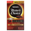 Nescafé, Taster's Choice, растворимый кофе, домашняя смесь, светлый / средний, 6 пакетиков по 3 г (0,1 унции) (Товар снят с продажи) 