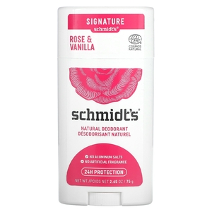 Schmidt's, Натуральный дезодорант, роза и ваниль, 75 г (2,65 унции)