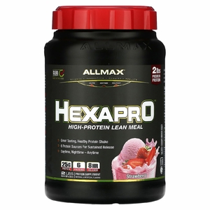 ALLMAX, Hexapro™, высокопротеиновая нежирная мука, со вкусом клубники, 907 г (2 фунта)