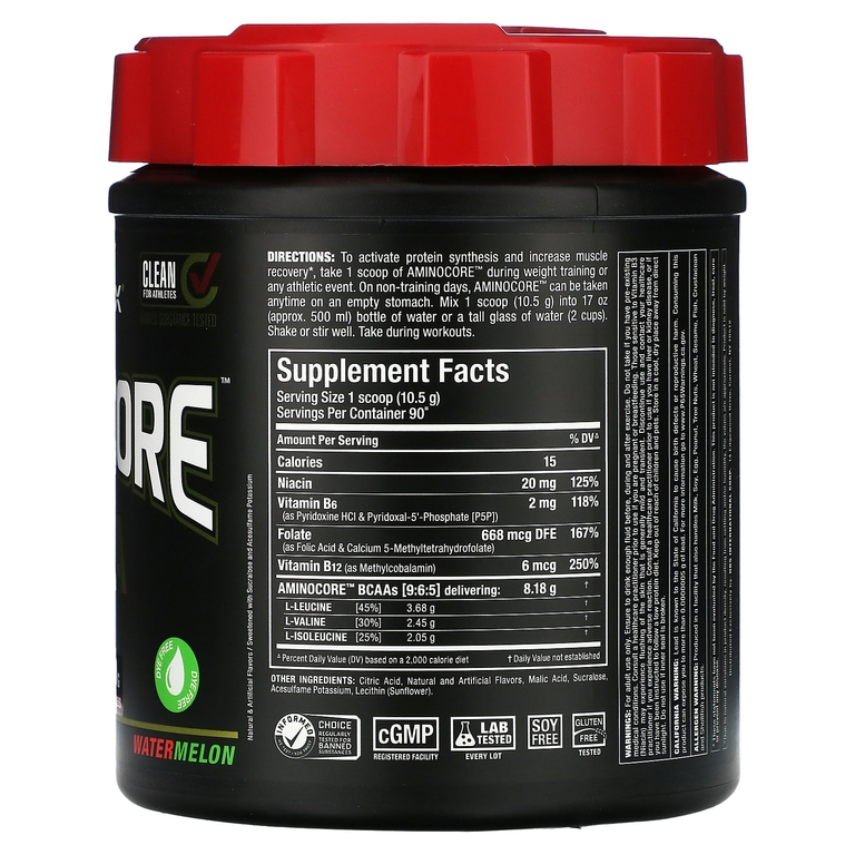 ALLMAX, AMINOCORE™ BCAA, со вкусом арбуза, 945 г (2,1 фунта)