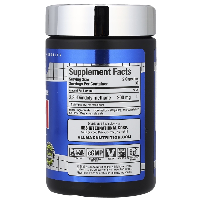 ALLMAX, Essentials, DIM, 60 растительных капсул (100 мг в 1 капсуле)