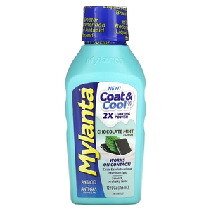 Mylanta, Coat & Cool Antacid + Anti-Gas, шоколад и мята, 355 мл (12 жидк. унц.)