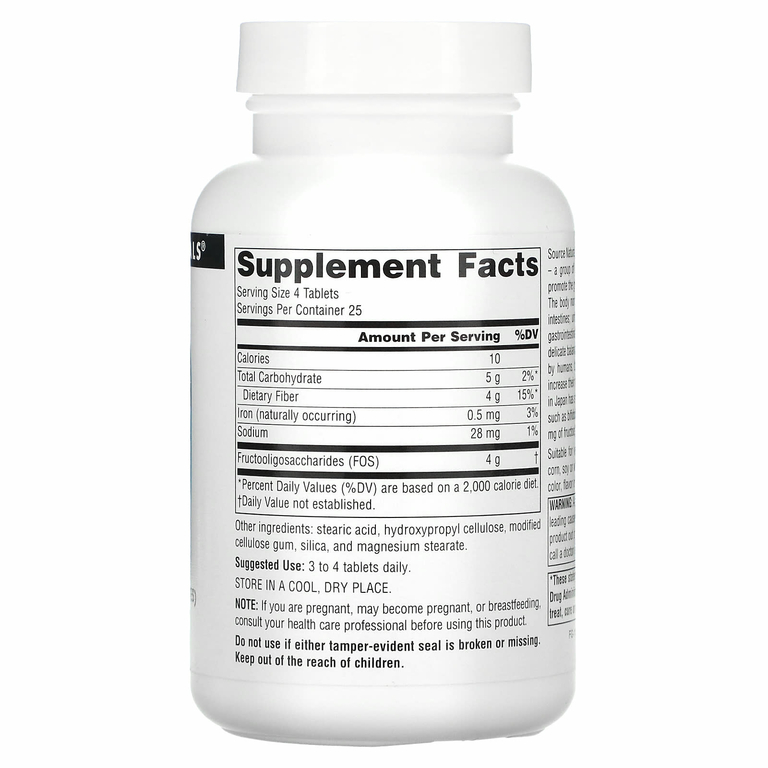 Source Naturals, ФОС (фруктоолигосахариды), 100 таблеток