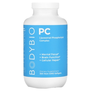 BodyBio, PC, липосомальный фосфолипидный комплекс, 300 капсул без ГМО (650 мг в 1 капсуле)
