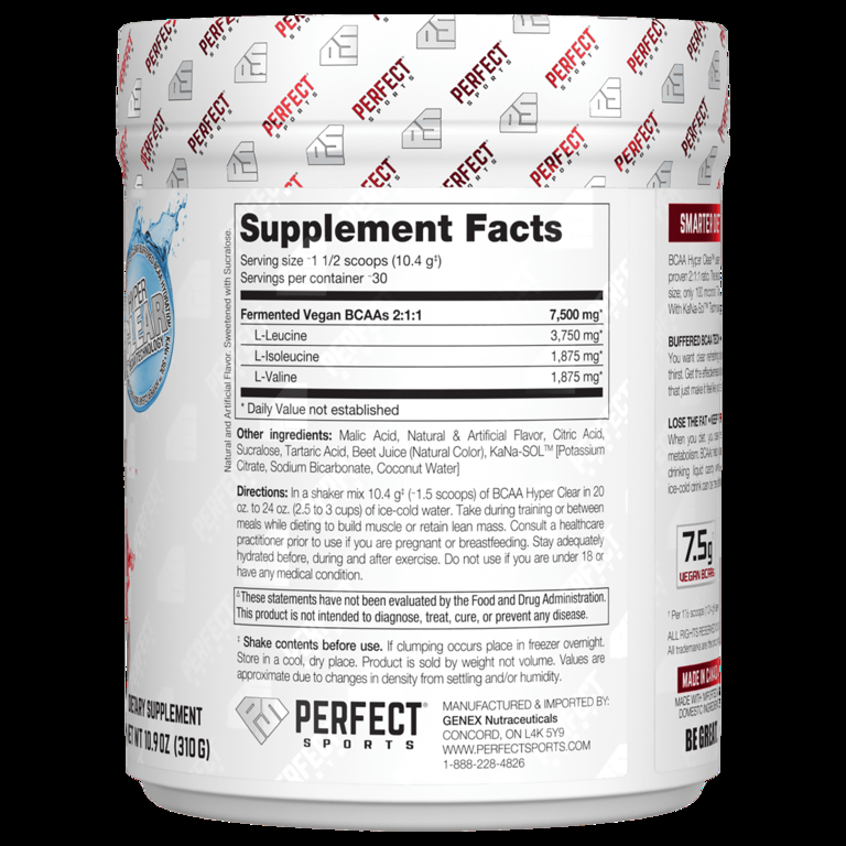 PERFECT Sports, BCAA Hyper Clear, арбузные конфеты с насыщенным вкусом, 310 г (10,9 унции)