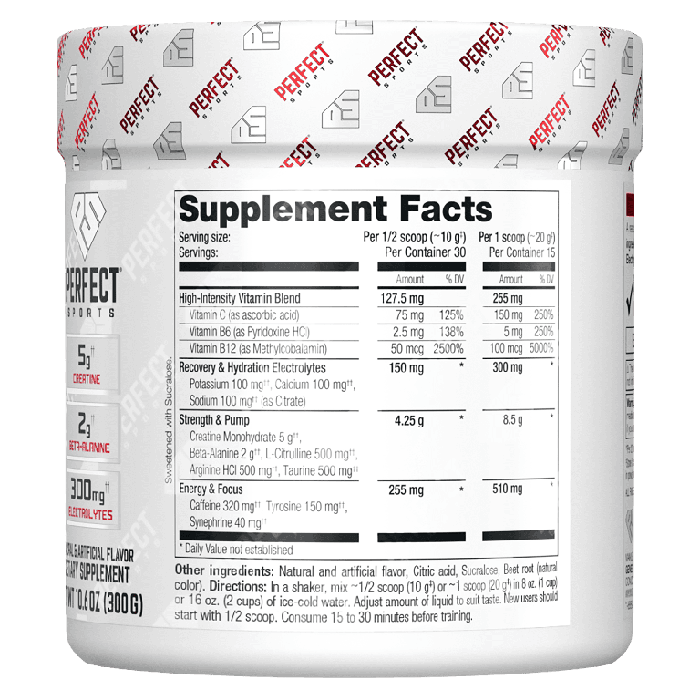 PERFECT Sports, iPrep, Advanced Pre-Workout, фруктовый пунш, 300 г (10,6 унции)