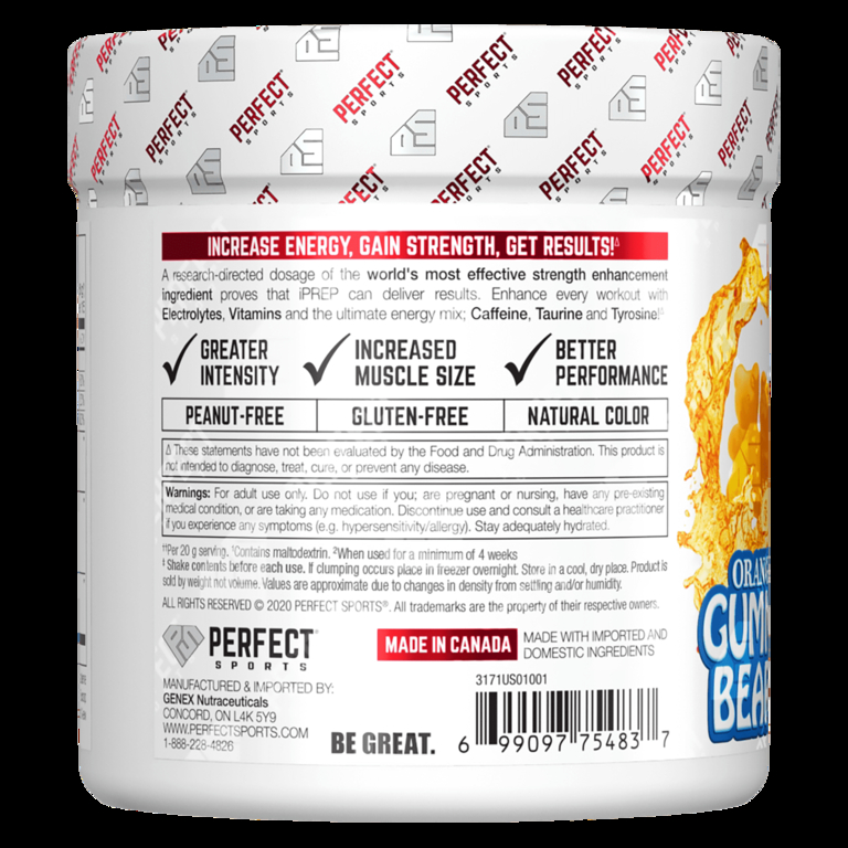 PERFECT Sports, iPrep, Advanced Pre-Workout, апельсиновые мармеладки, 300 г (10,6 унции)