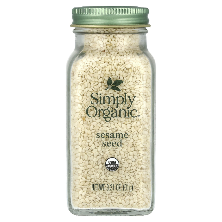 Simply Organic, Семена кунжута, 91 г (3,21 унции)