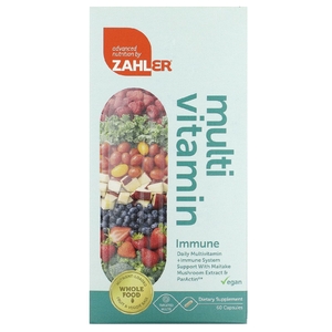 Zahler, Multivitamin Immune, ежедневная мультивитаминная добавка для укрепления иммунитета с грибом-бараном и ParActin, 60 капсул (Товар снят с продажи) 