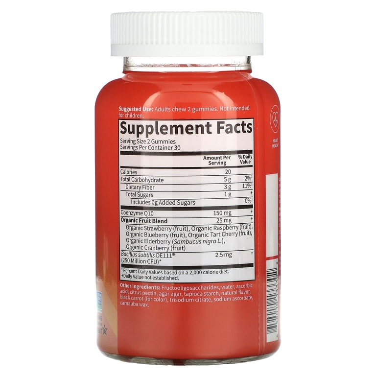 Garden of Life, Vitamin Code, жевательные таблетки с коэнзимом Q10, клубника, 60 жевательных таблеток