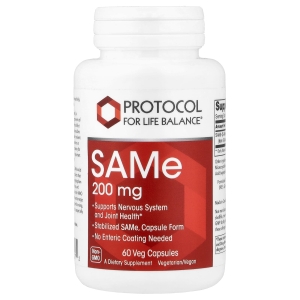 Protocol for Life Balance, SAMe, 200 мг, 60 растительных капсул (Товар снят с продажи) 