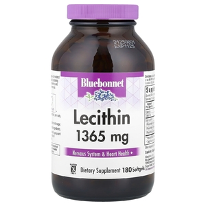 Bluebonnet Nutrition, натуральный лецитин, 1365 мг, 180 мягких желатиновых капсул