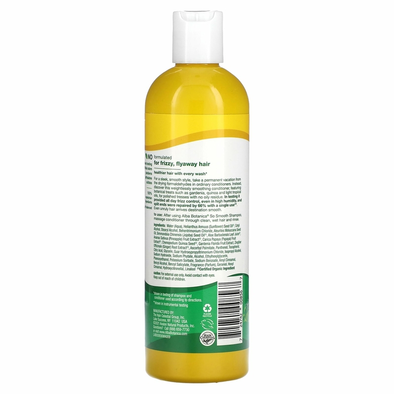 Alba Botanica, So Smooth Conditioner, кондиционер для вьющихся волос, гардения, 340 г (12 унций)