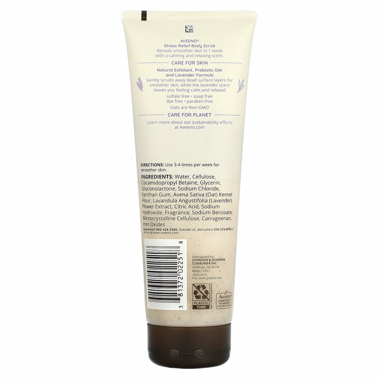 Aveeno, Скраб для тела для снятия стресса, с лавандой, 227 г (8 унций) (Товар снят с продажи) 