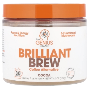 The Genius Brand, Brilliant Brew, альтернатива кофе, какао, 132 г (4,6 унции) (Товар снят с продажи) 