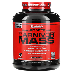MuscleMeds, Carnivor Mass, анаболический протеин из говядины, печенье и сливки, 2632 г (5,8 фунта)