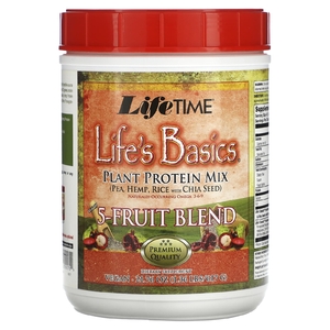 LifeTime Vitamins, Life's Basics, смесь растительных белков, смесь из 5 фруктов, 617 г (1,36 фунта) (Товар снят с продажи) 