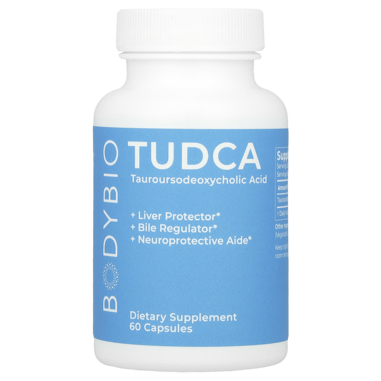 BodyBio, Tudca, тауроурсодезоксихолевая кислота, 60 капсул