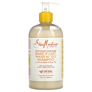 SheaMoisture, Make It Last Wash N 'Go, шампунь, кокосовый крем, с маслом кокум и маслом пекуи, 384 мл (13 жидк. унц.) (Товар снят с продажи) 